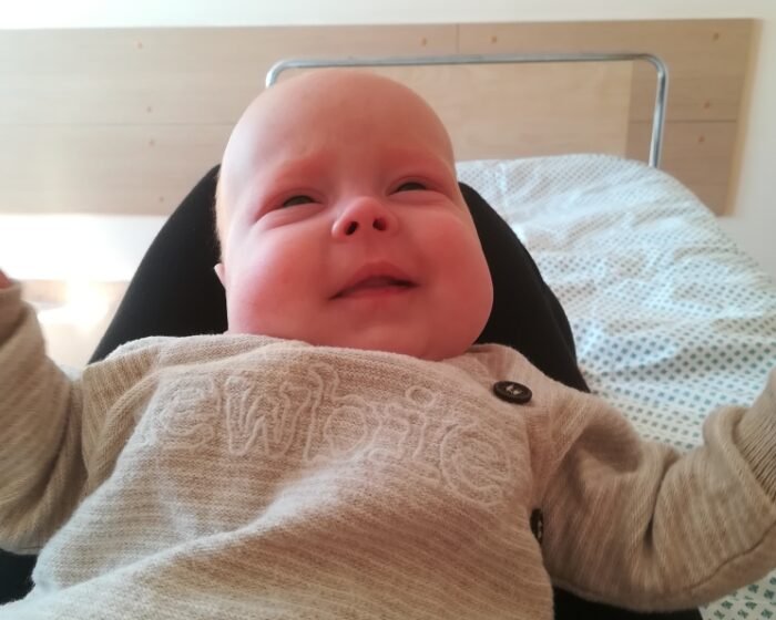 AMELIJA 32 savaitės 1100 g - ūgtelėjusi Amelija ligoninėje