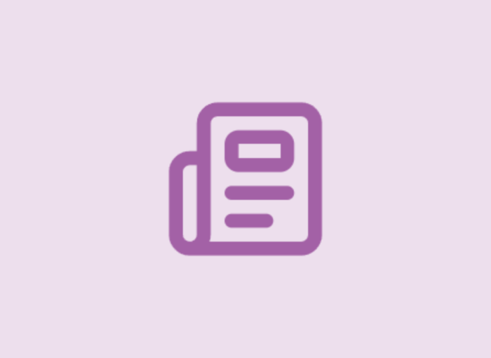 Overlapping purple document icons on a pale lavender background.